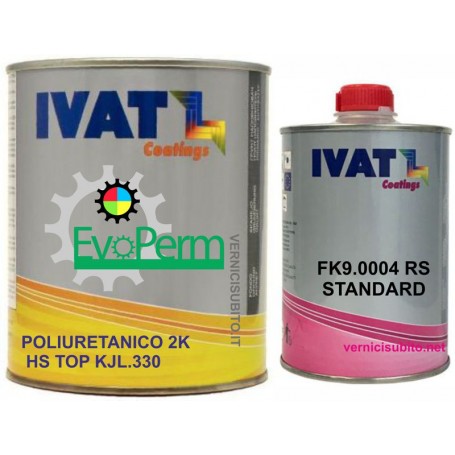 Smalto poliuretanico lucido  IVAT 330  con  catalizzatore KG.1+ ml.500